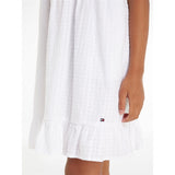 Tommy Hilfiger Seersucker Gingham Klänning White 3