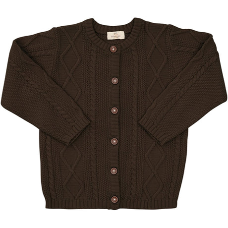 Copenhagen Colors Dark Brown Stickad Cardigan