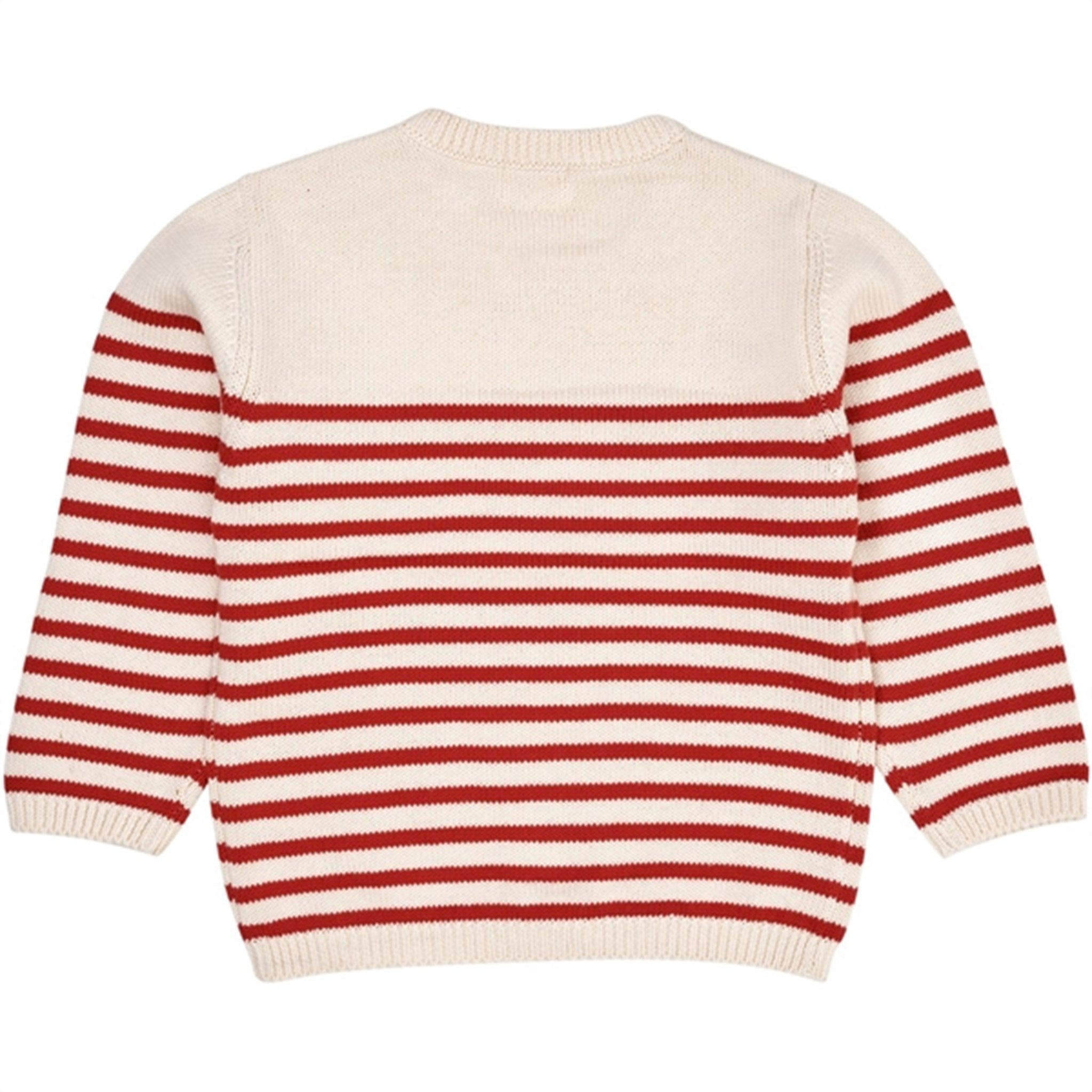 Copenhagen Colors Cream/Red Combi Stickat Sailor Sweater Stripe 9