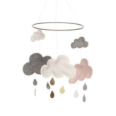 Konges Sløjd Molnmobil Pinkberry Pink, Grey Melange, White