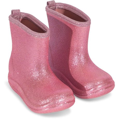 Konges Sløjd Luc Lightweight Glitter Gummistövlar Glitter Rose