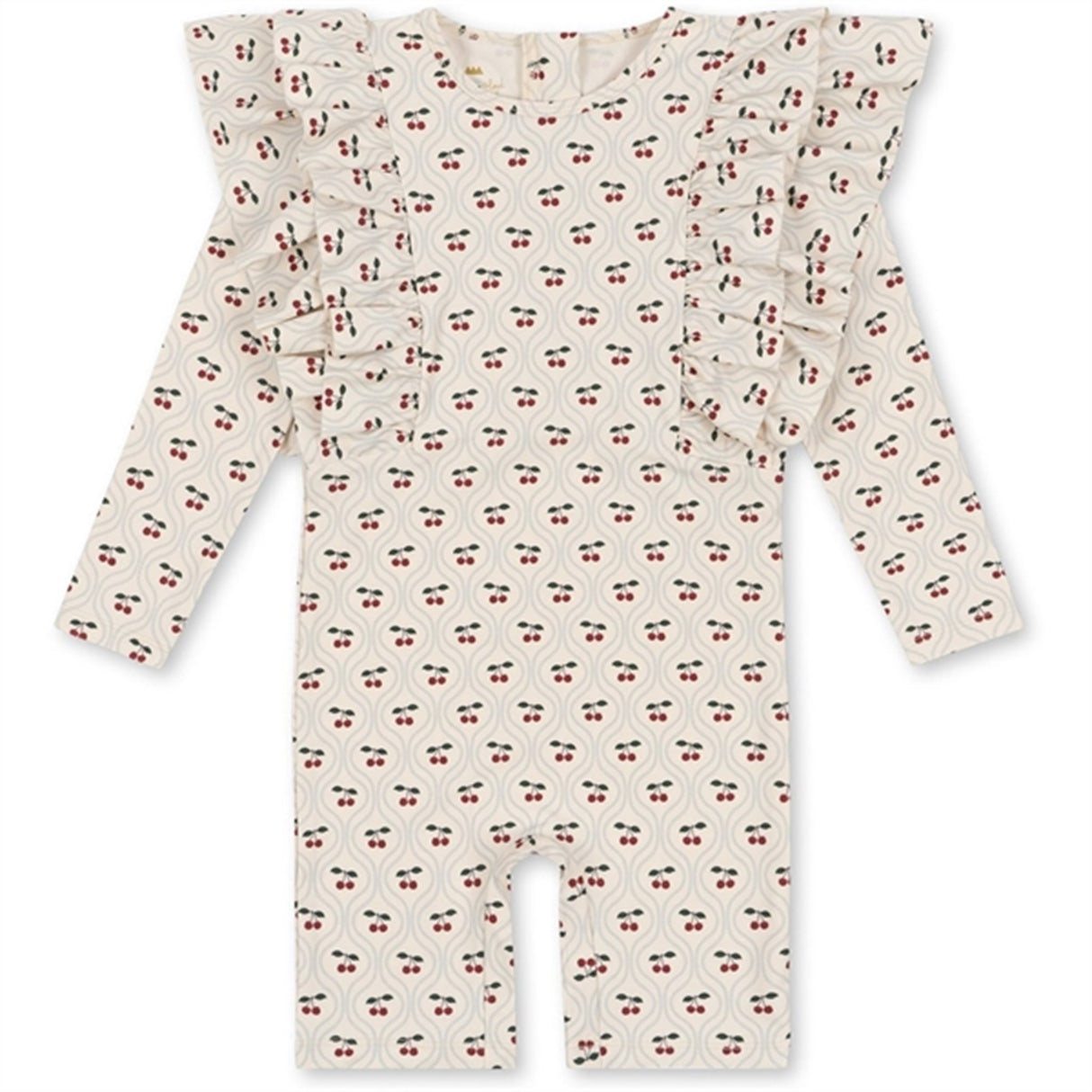 Konges Sløjd Manuca Frill UV Onesies Cherry Motif