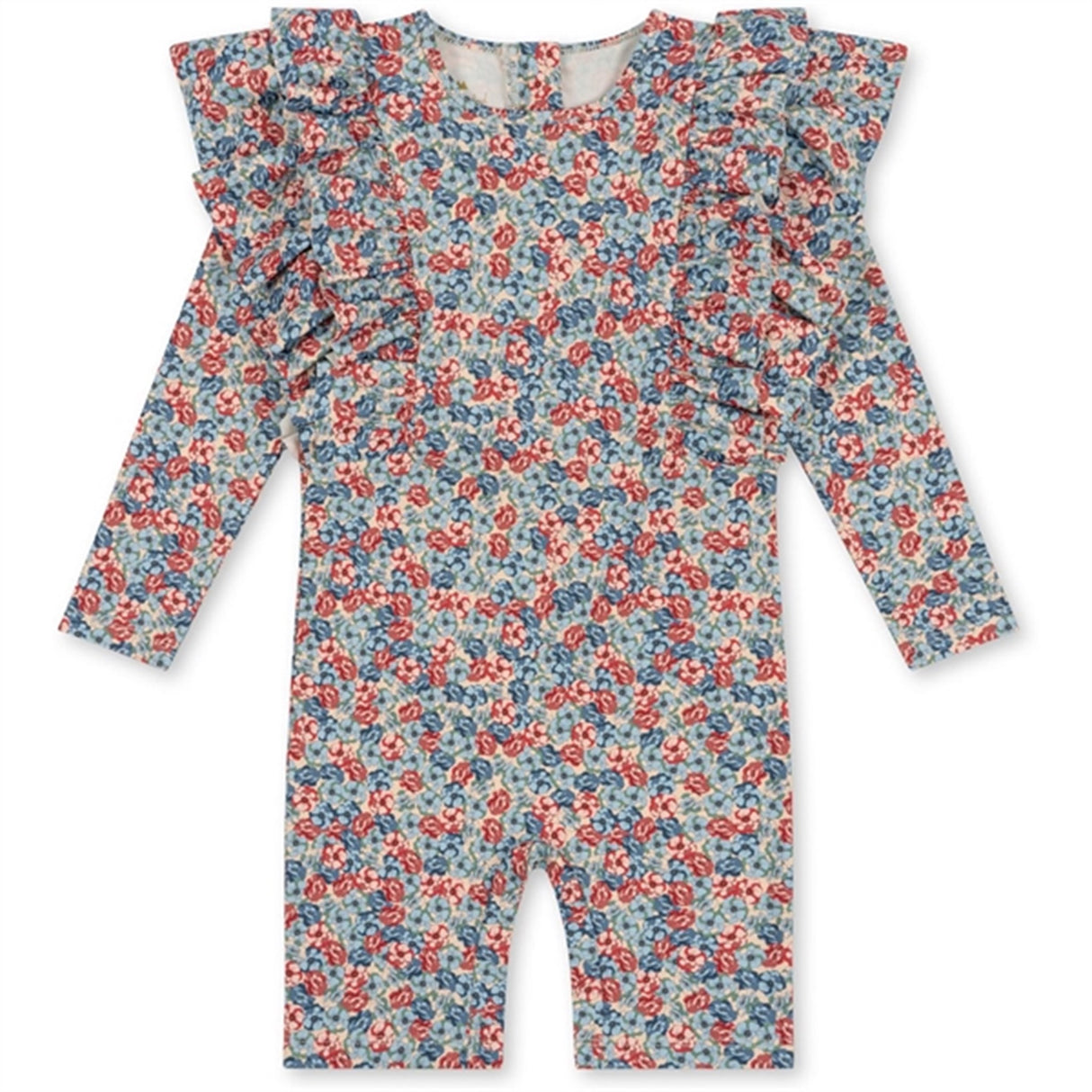 Konges Sløjd Manuca Frill UV Onesies Rosie Blue