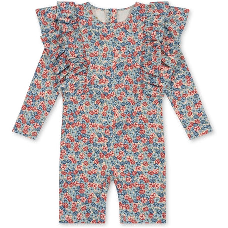 Konges Sløjd Manuca Frill UV Onesies Rosie Blue