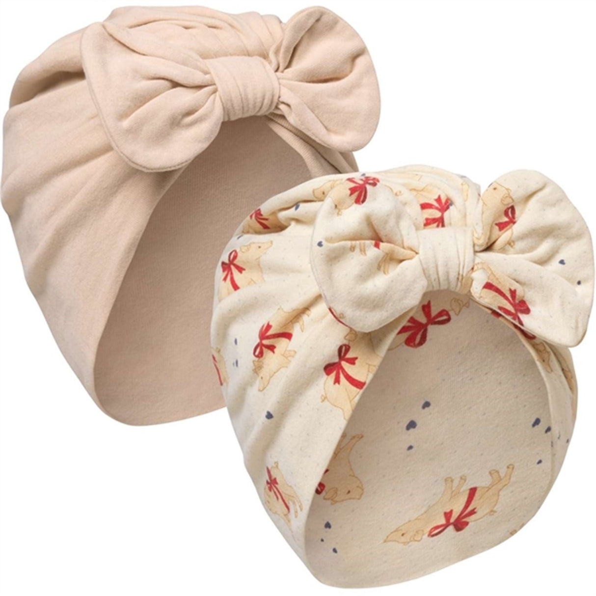 Konges Sløjd Marzipan/Sand Baby Bonnet 2-pak