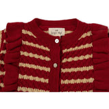 Konges Sløjd Jolly Stripe Cane Stickat Frill Ull Cardigan