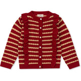 Konges Sløjd Jolly Stripe Cane Stickat Frill Ull Cardigan
