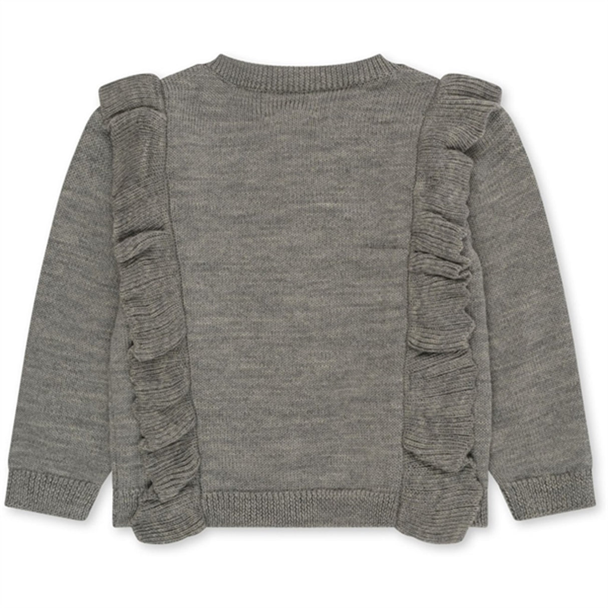 Konges Sløjd Grey Melange Fiol Cardigan med Krusiduller 4