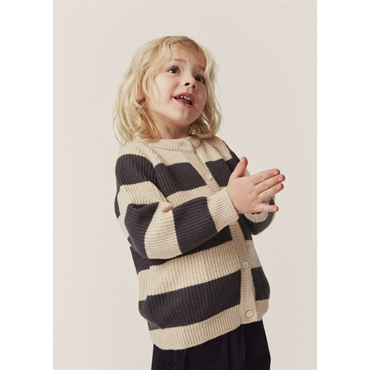 Konges Sløjd Magnet Stripe Vitum Stickad Cardigan