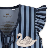 Konges Sløjd Neoprene Frill Simväst Swan Stripe 3