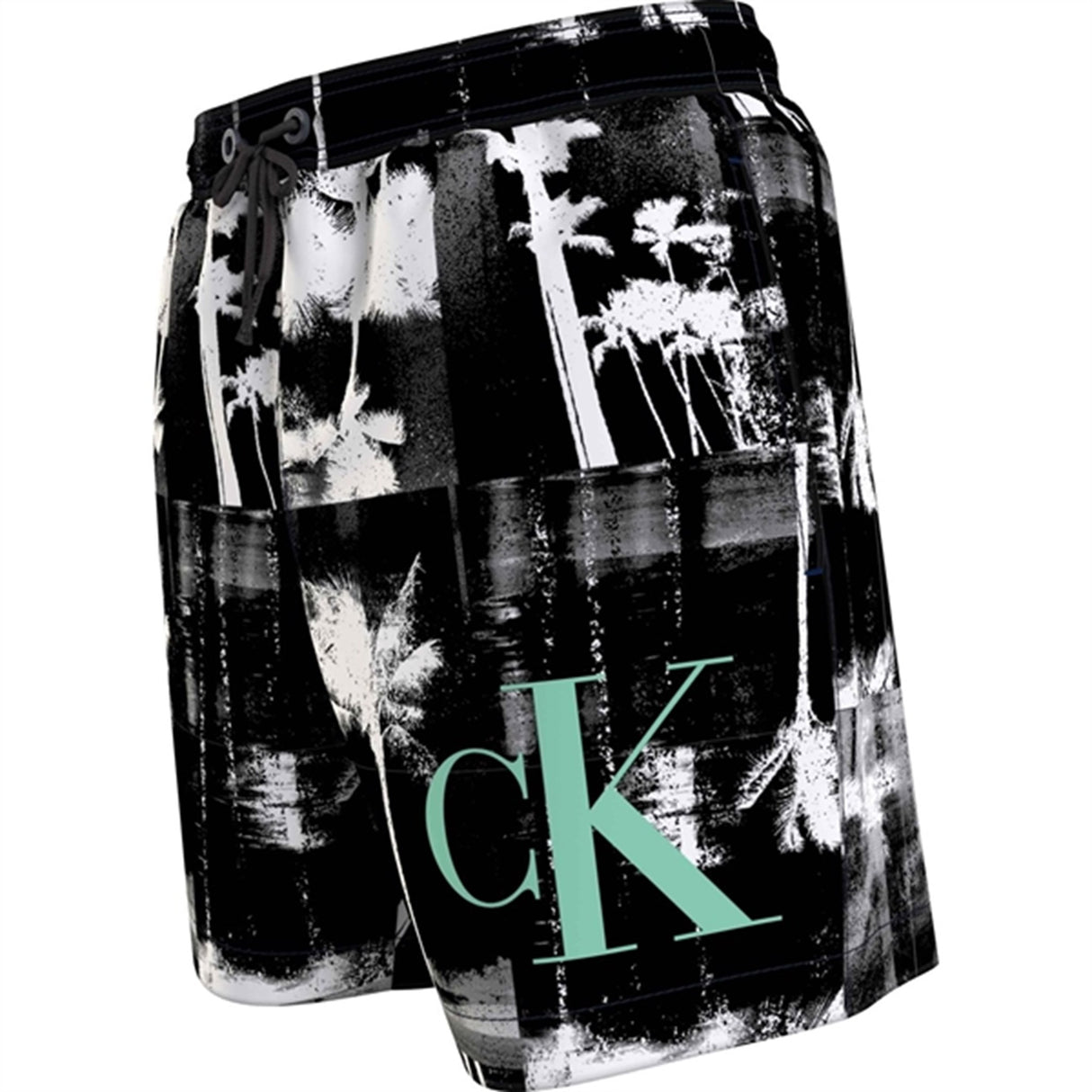 Calvin Klein Medium Drawstring Badbyxor Ck Palm Black Aop 3