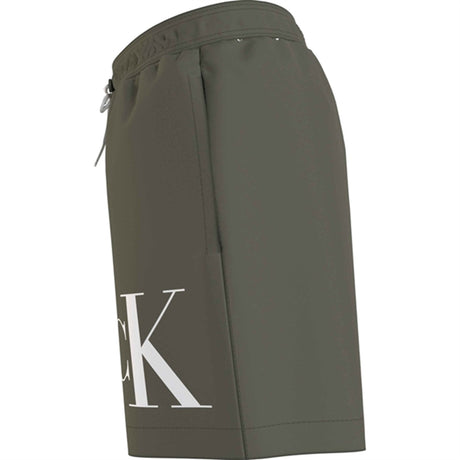 Calvin Klein Medium Drawstring Badbyxor Graphic Dusty Olive 2