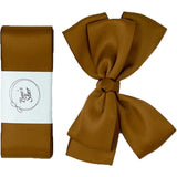 Bow's by Stær Dopband Satin m. Dobbelt Rosett Golden Brown