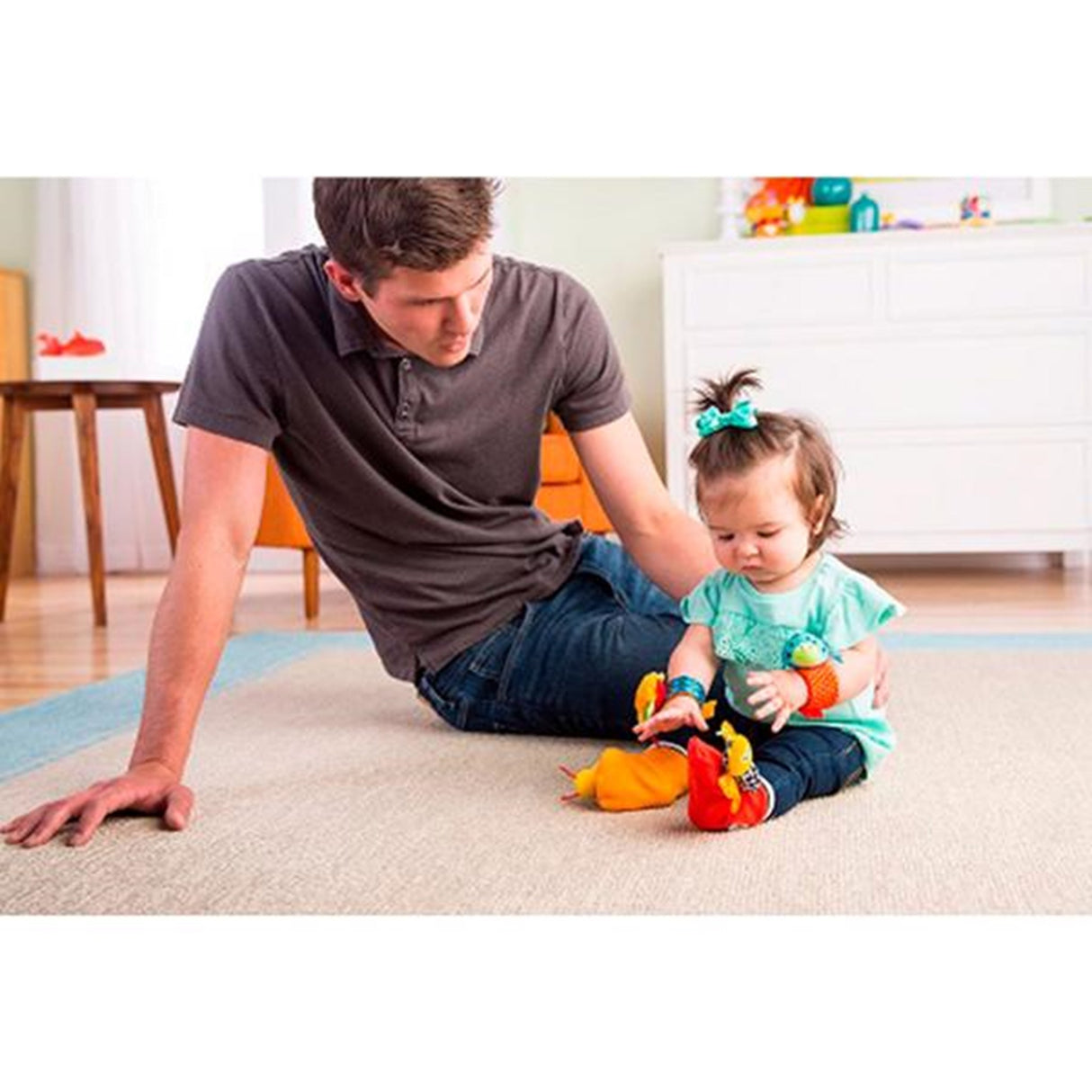 Lamaze Foot Finder & Wrist Rattle set 2