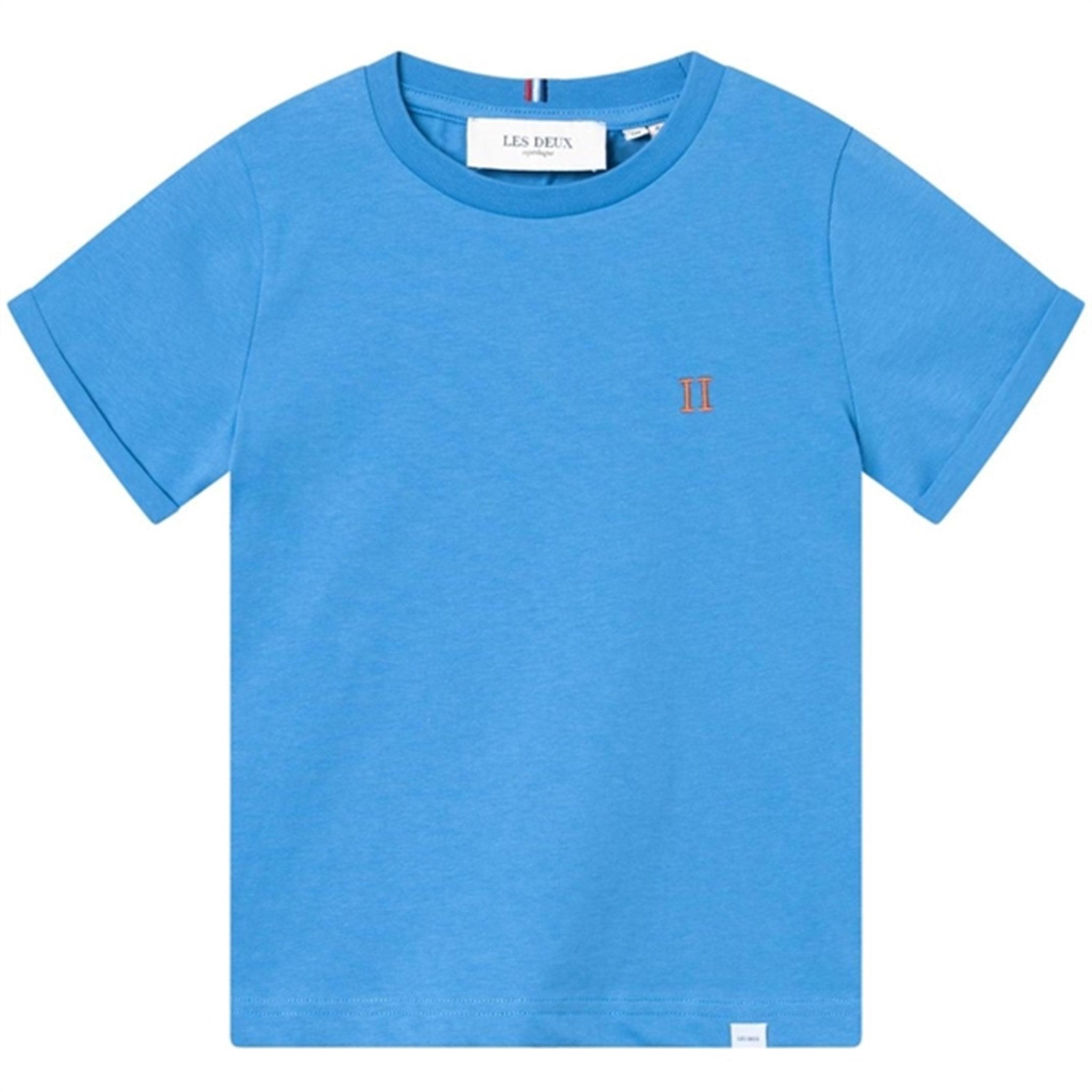 Les Deux Kids Washed Denim Blue/Orange Nørregaard T-Shirt