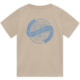 Les Deux Kids Light Desert Sand/Washed Denim Blue Globe T-Shirt 4