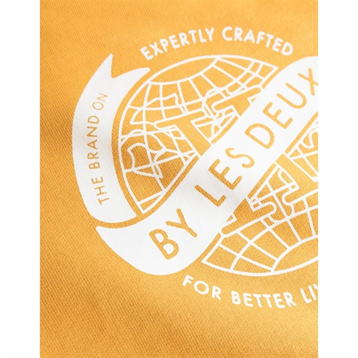 Les Deux Kids Mustard Yellow/Ivory Globe Sweatshirt 3