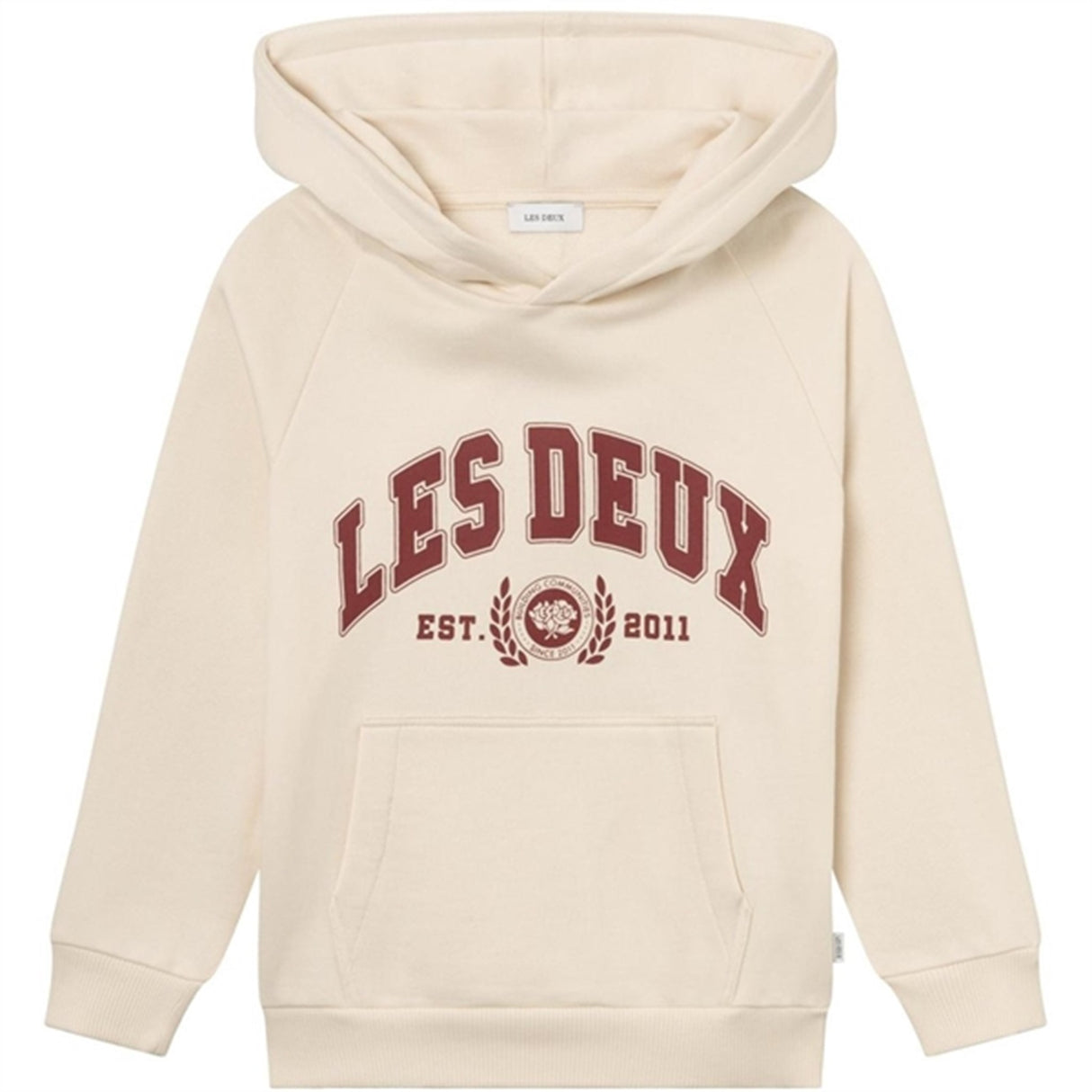 Les Deux Kids Light Ivory/Burnt Red University Hoodie