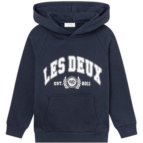 Les Deux Kids Dark Navy/Light Ivory University Hoodie