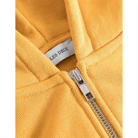 Les Deux Kids Mustard Yellow/Ivory Globe Zipper Hoodie 2