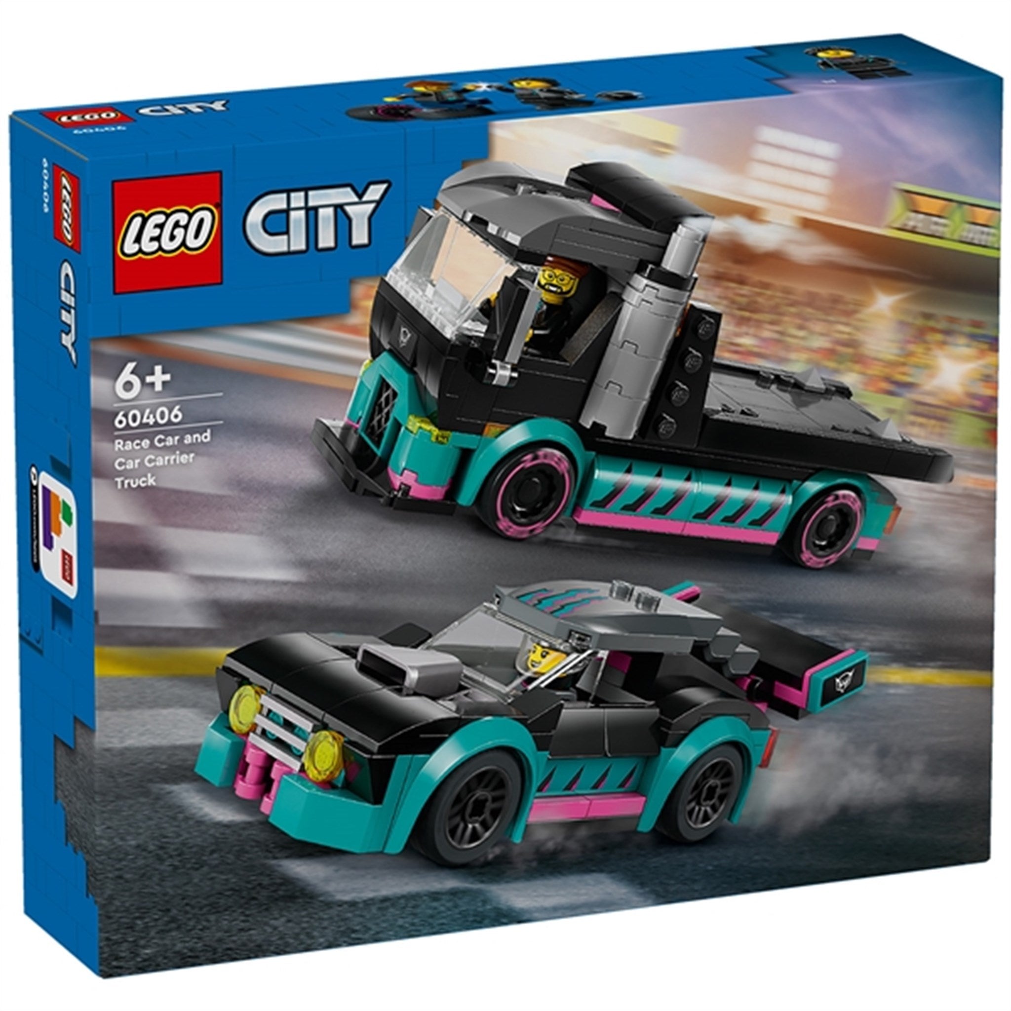 LEGO® City Racerbil och Biltransport