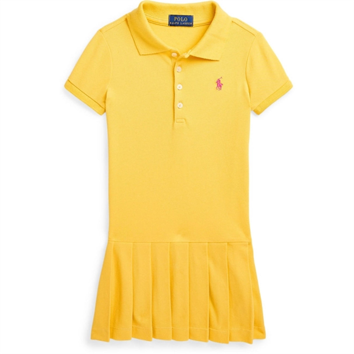 Polo Ralph Lauren Girls Klänning Chrome Yellow W/ Bright Pink