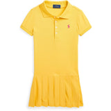 Polo Ralph Lauren Girls Klänning Chrome Yellow W/ Bright Pink