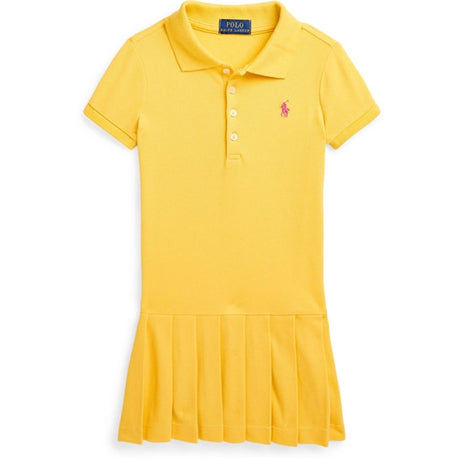Polo Ralph Lauren Girls Klänning Chrome Yellow W/ Bright Pink