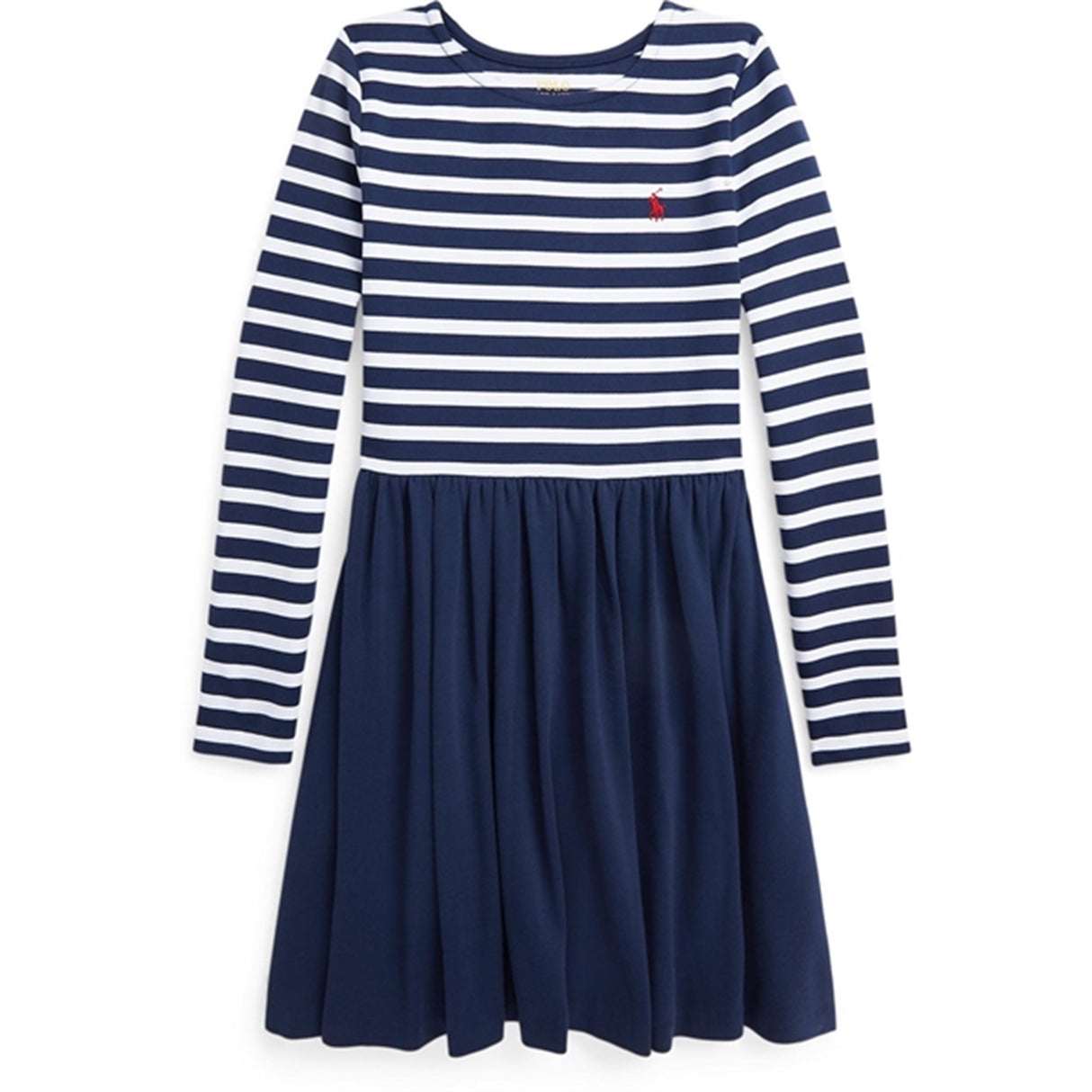 Polo Ralph Lauren Girls Klänning Newport Navy W White