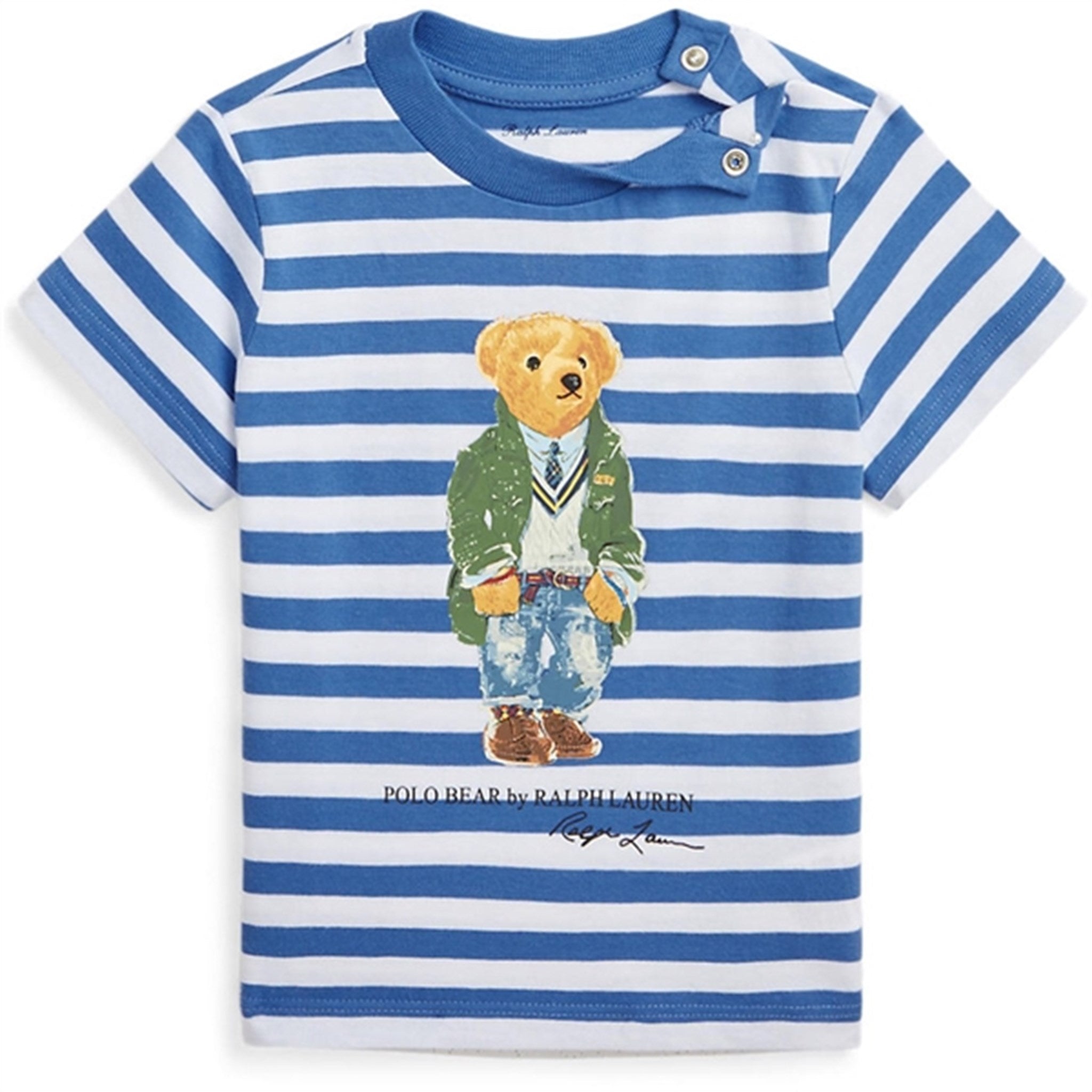 Ralph Lauren Bebis Boy T-Shirt Paris Bear New Englnd Blu
