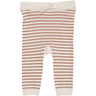 Copenhagen Colors Cream/Natural Comb. Stickat Leggings m. Ränder