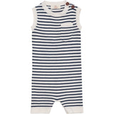 Copenhagen Colors Cream/Navy Comb. Stickat Romper Ränder