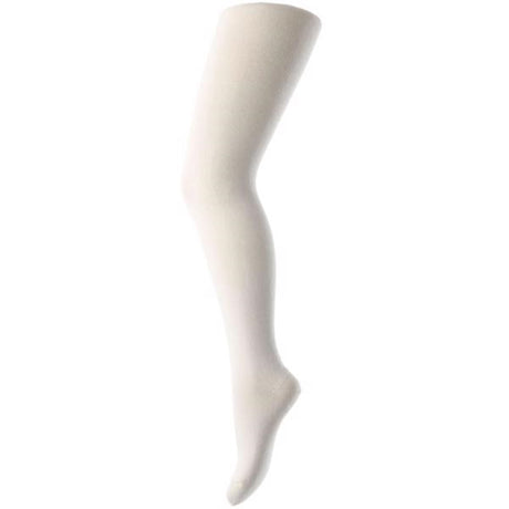 MP 326 Bomull Plain Tights 01 White