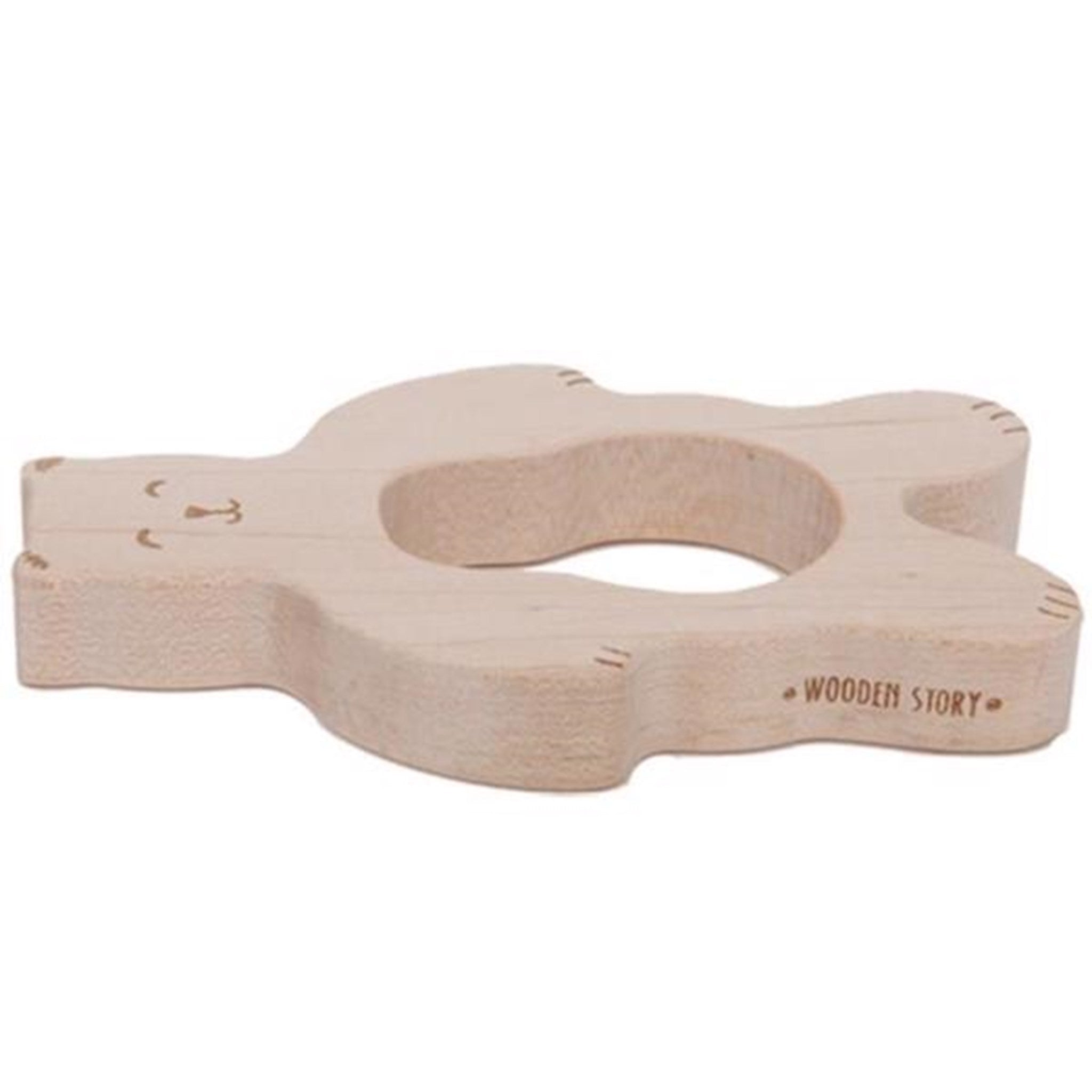 Wooden Teether (smily bear) 2