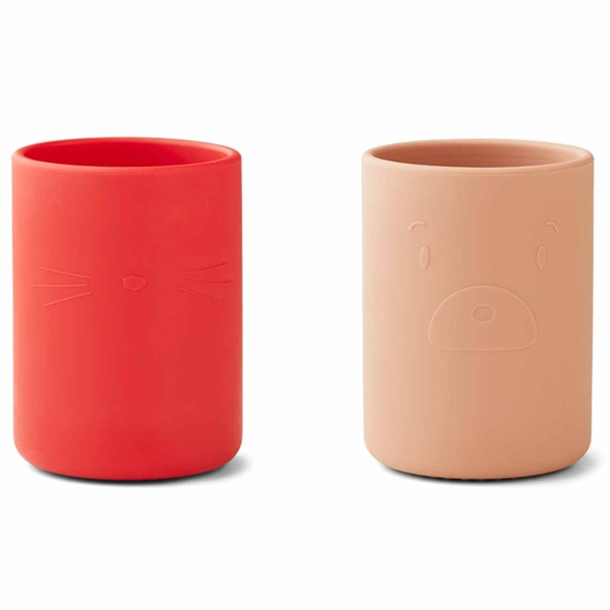 Liewood Ethan Silikon Cup 2-Pack Apple Red/Tuscany Rose Mix