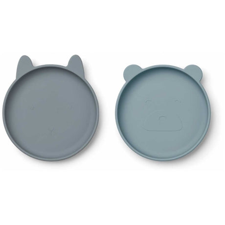Liewood Olivia Plate 2-Pack Blue Mix