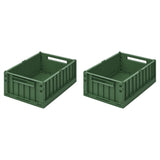 Liewood Weston Opbevaringskasse M Garden Green 2-Pak
