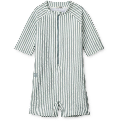 Liewood Max UV Onesies Y/D Stripe Sea Blue/White