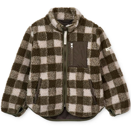 Liewood Nolan Pile Jacka Check Army Brown / Dark Sandy