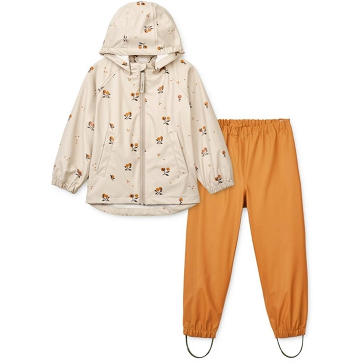 Liewood Moby Printed Regnkläder Set Peach / Sandy