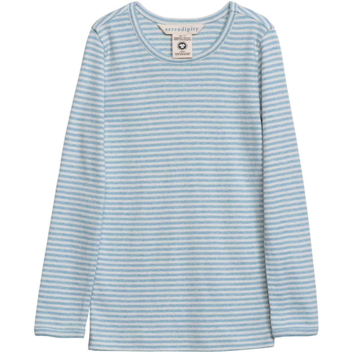 Serendipity Aqua/Ecru Stripe Slim Blus