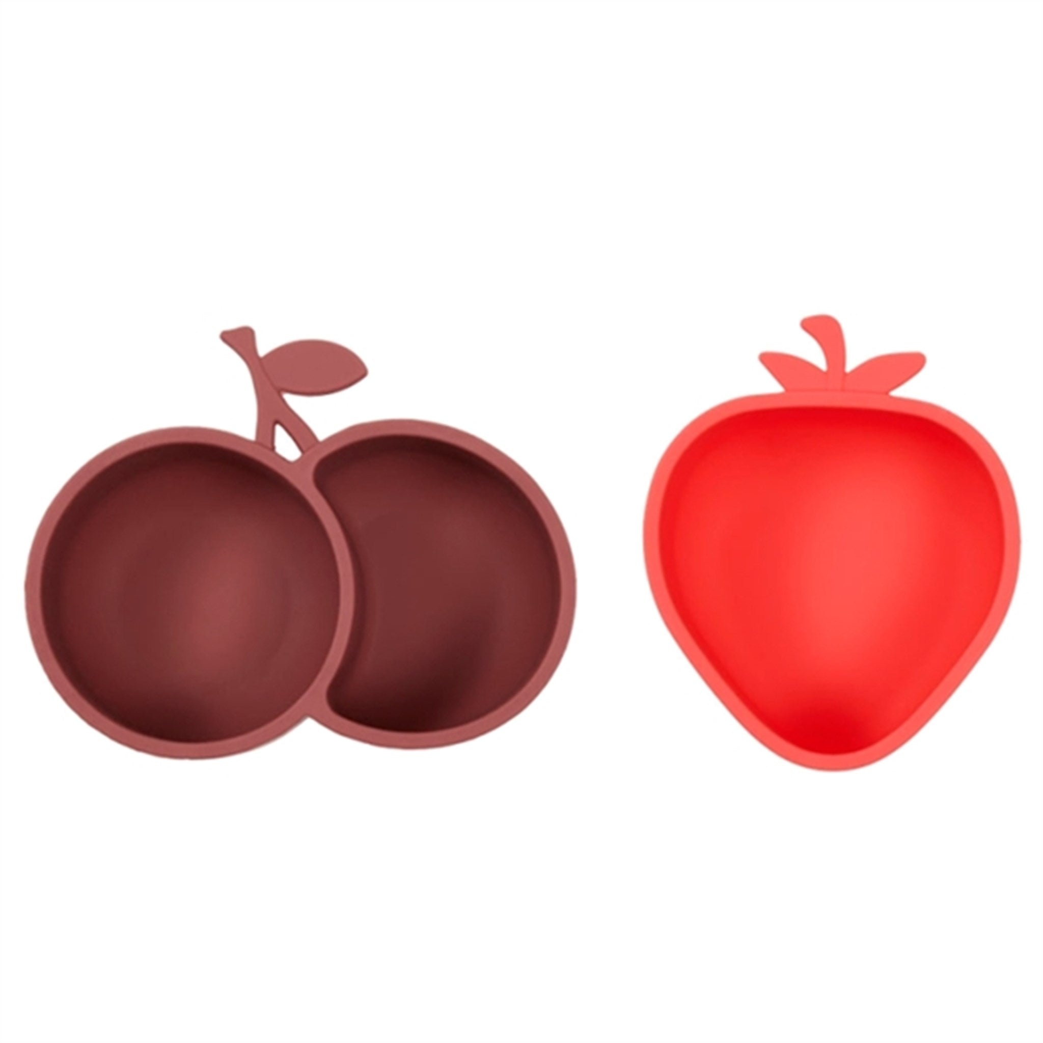 OYOY Yummy Snackskålar 2-pack Jordgubbs- och körsbär Cherry Red/Nutmeg