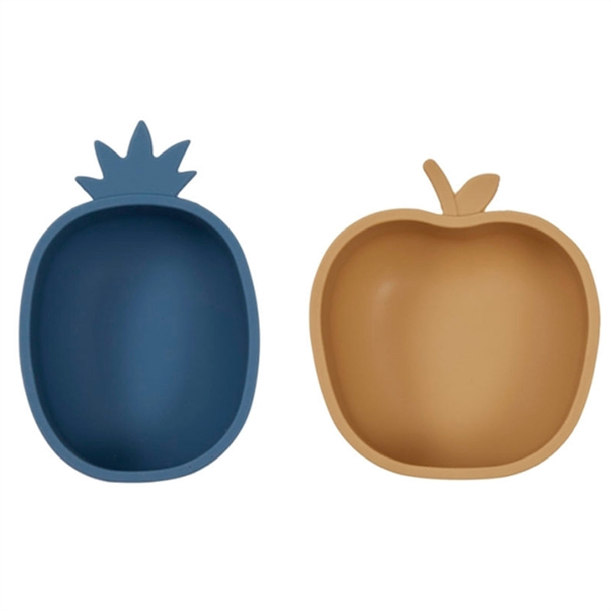 OYOY Yummy Snackskålar 2-pack Pineapple & Apple Blue/Nutmeg