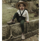 Silly Silas Footed Tights Dark Forest Green