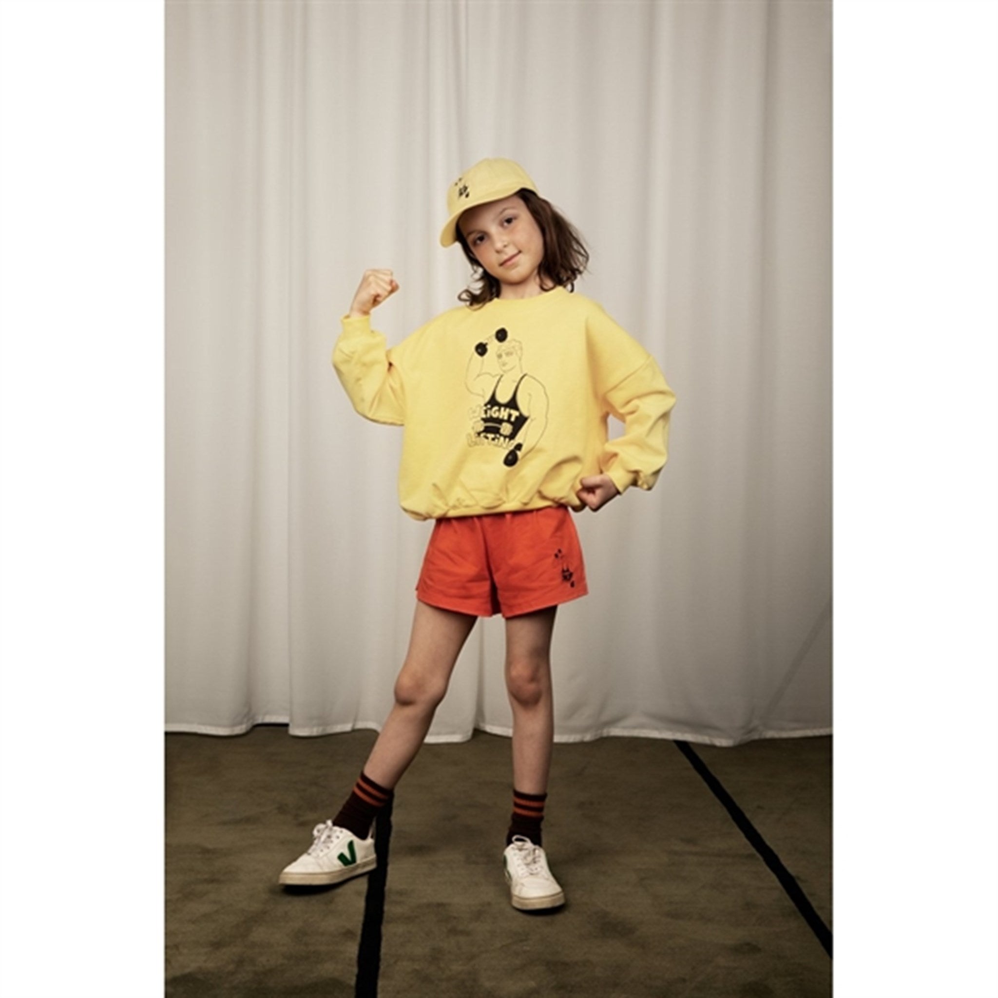 Mini Rodini Yellow Weight Lifting Sp Sweatshirt 3