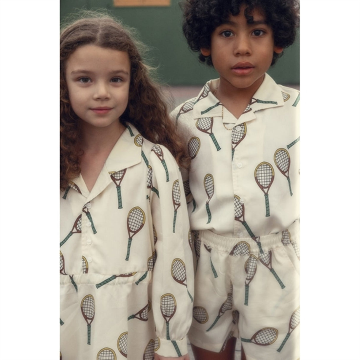 Mini Rodini Offwhite Tennis Aop Woven Klänning