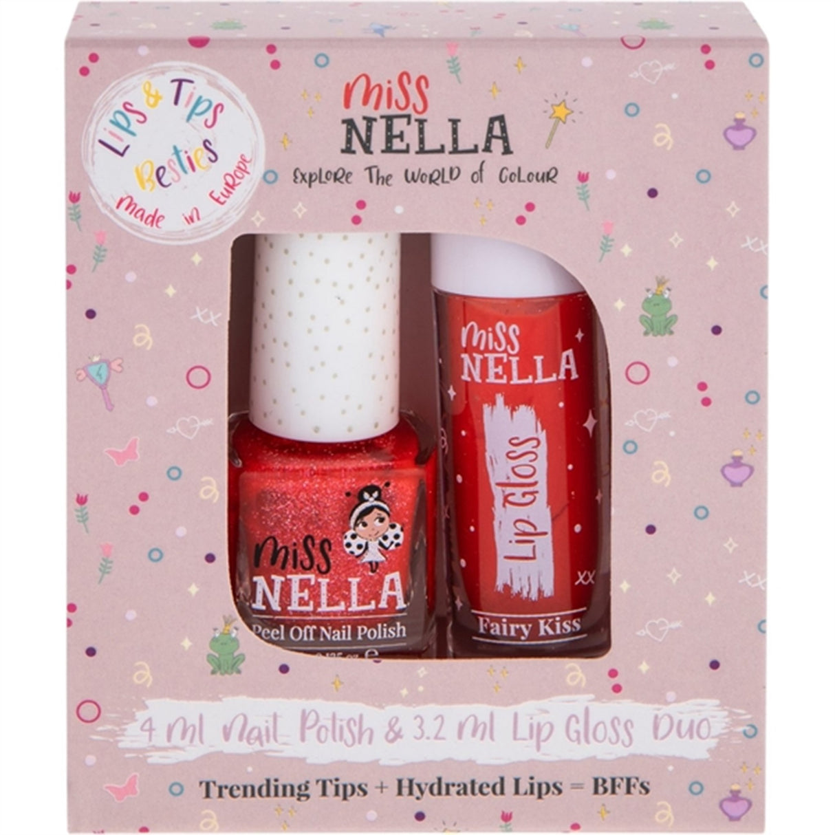 Miss Nella Läppglans Fairy Kiss + Nagellack Croco-Dazzle
