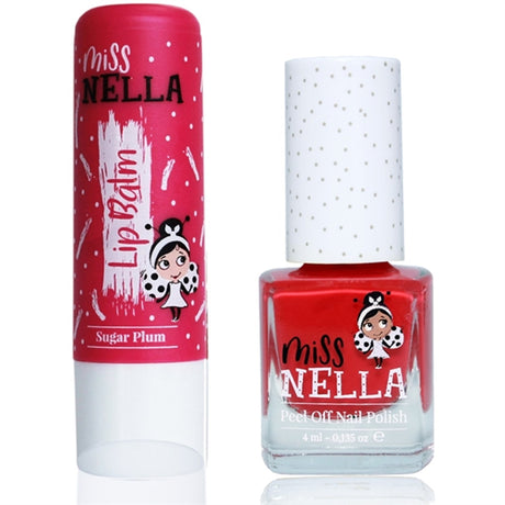 Miss Nella Lip Balm Sugar Plum + Nagellack Cheery Macaroon