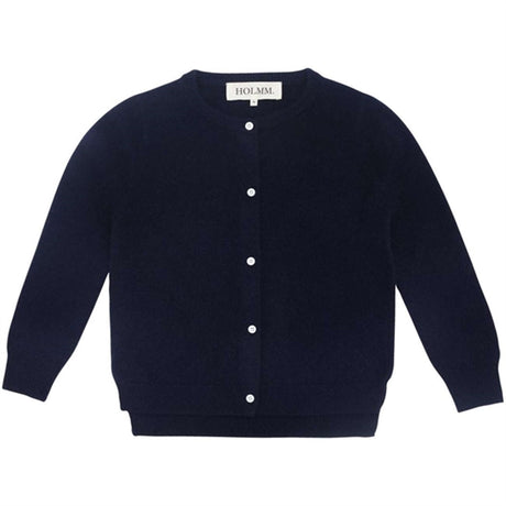 HOLMM Navy Molly Cashmere Stickat Cardigan