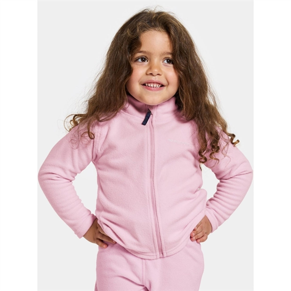 Didriksons Orchid Pink Monte Kids Fleece Cardigan 2